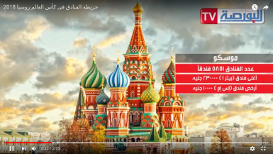 فيديو خريطة الفنادق فى كأس العالم روسيا 2018